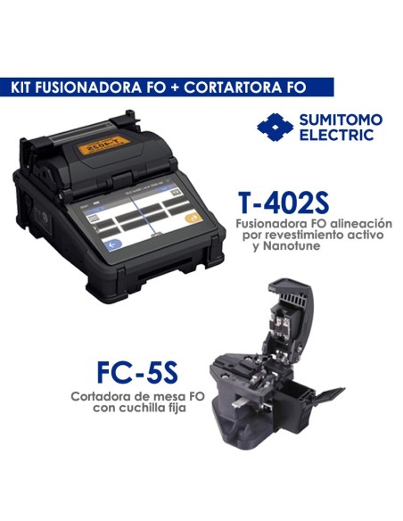 Kit Fusionadora FO T402S + Cortadora FO F-C5S