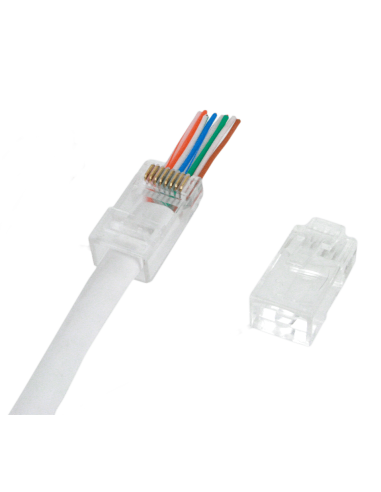 RJ 45U 6A / Conector macho RJ45 Cat.6A UTP rápido