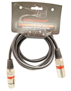 Conexión audio 3P. XLR Macho - 3P. XLR Hembra 2Mtrs 2