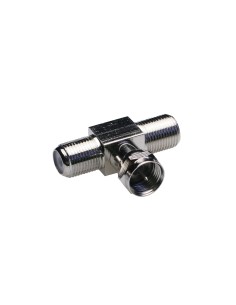 Conector F macho a 2 F hembras 2