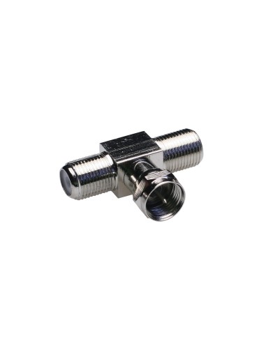 Conector F macho a 2 F hembras