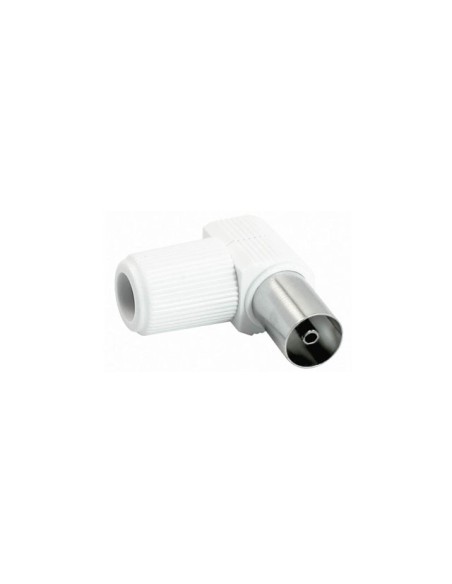 CONECTOR ANTENA TV HEMBRA ACODADO BLIND.