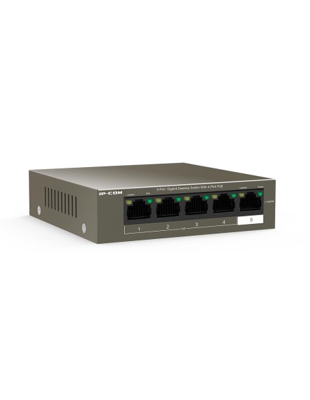 Switch 5 puertos  no gestionable Gigabit IP-COM  4 POE 58W max