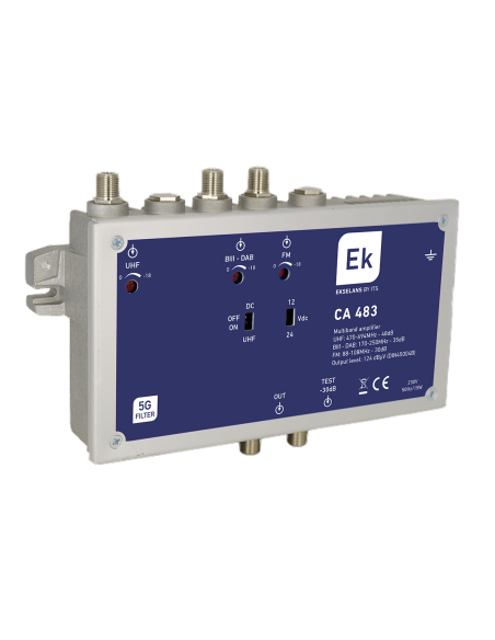 CA 483 / Central de potencia compacta 3 IN FM/BIII-DAB/UHF 48 dB CA 483 / Central de potencia compacta 3 IN FM/BIII-DAB/UHF 48 dB