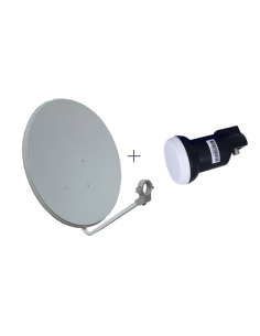 Kit Antena Parabolica 60cm + LNB+ Soporte Pared