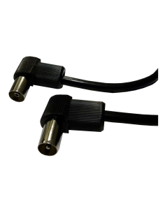 CONEXION ANTENA TV M. -  TV H. ACODADO 1 mt. NEGRO