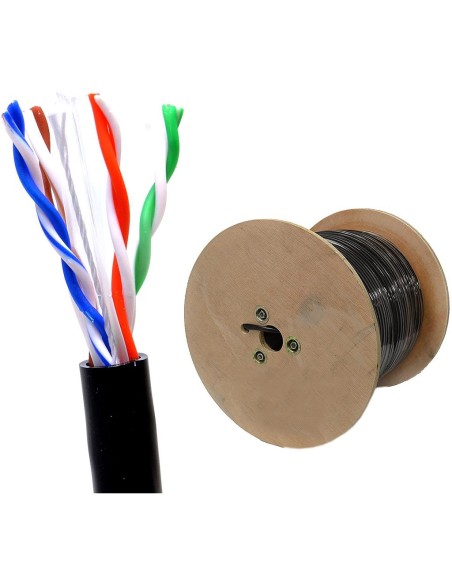 Cable LAN UTP Cat.5e PE negro 24 AWG