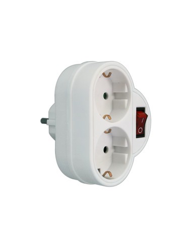 ADAPTADOR 2 TOMAS +  INTERRUPTOR 16A/250V