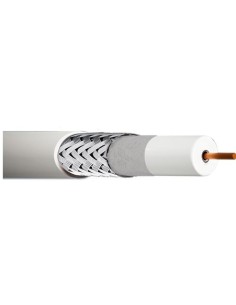 CCR 128D / Cable coaxial 6,9 mm 128 hilos Bob.100 Mrts Blanco