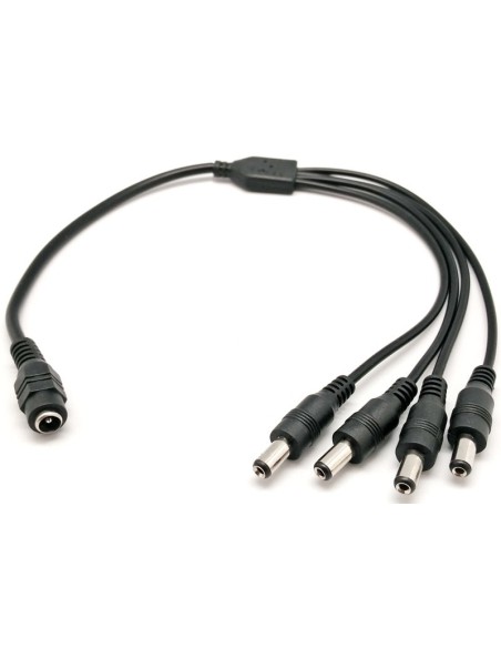 Distribuidor de alimentación para alimentar 4 cámaras