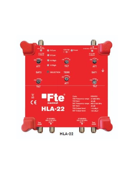 HLA-22   AMPLIFICADOR   LINEA  2 IN / 2 OUT   TDT-SAT